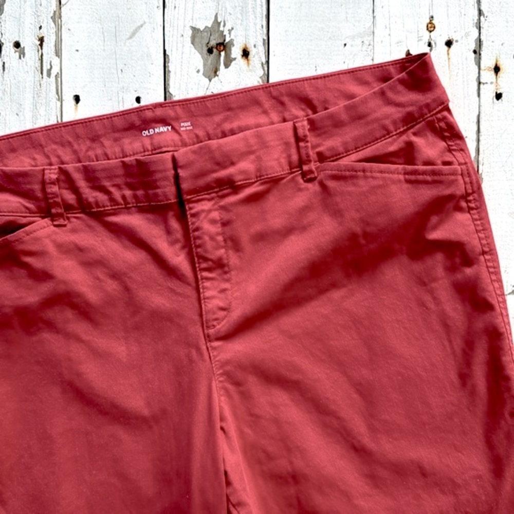 Old Navy Pixie Pixie Mid Rise Pants In Robbie Red - image 2